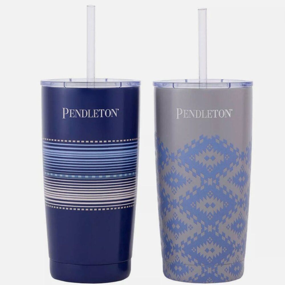 NEW! Pendleton 20 Oz Stainless Steel Hot/Cold Tumblers Set of 2 - Picture 3 of 4